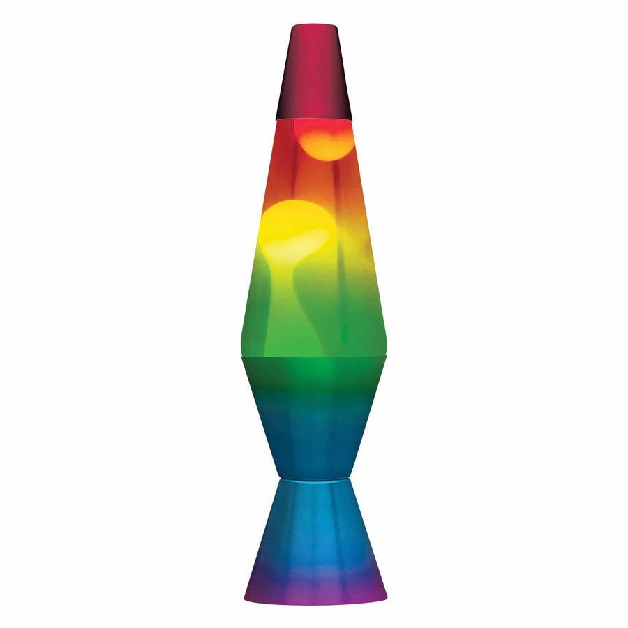 14.5” LAVA LAMP RAINBOW – WHITE/CLEAR/TRICOLOR G0